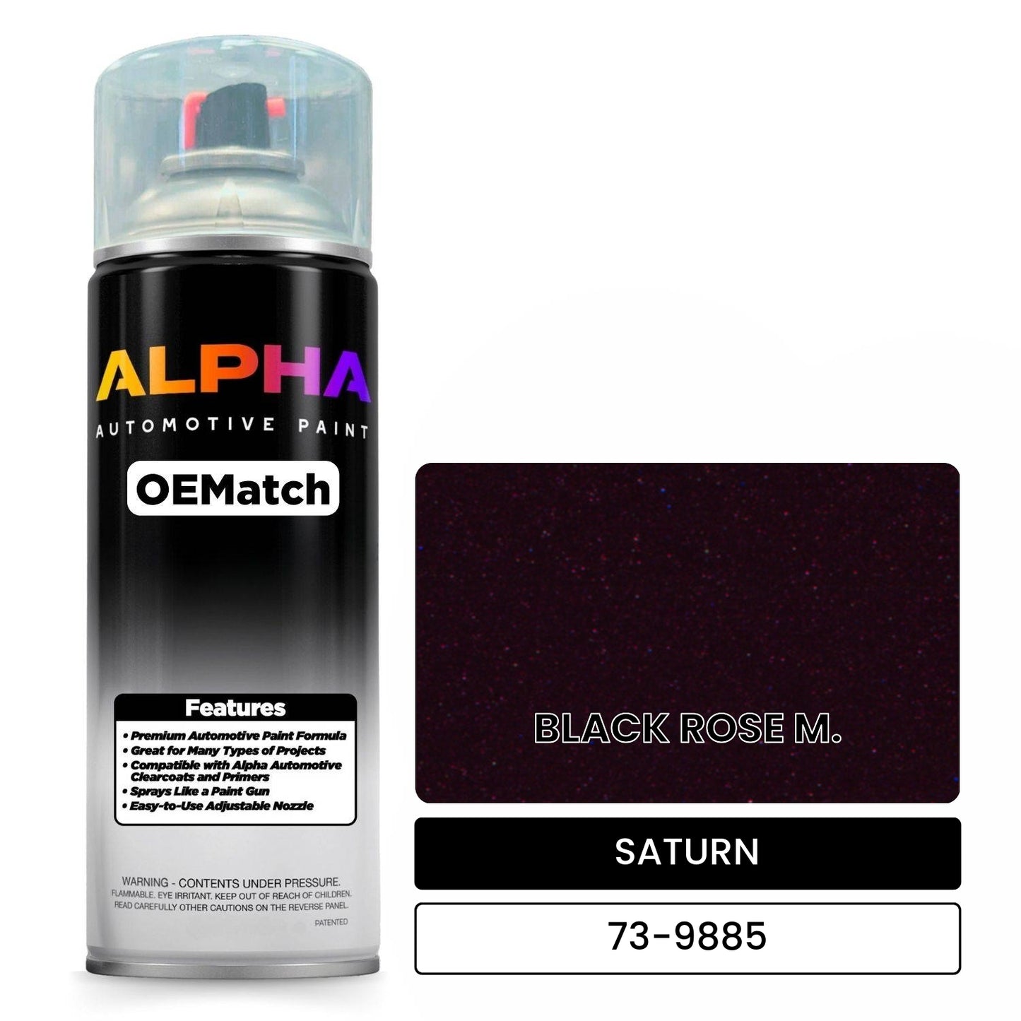 SATURN BLACK ROSE M. 73-9885 OEMatch Spraycan