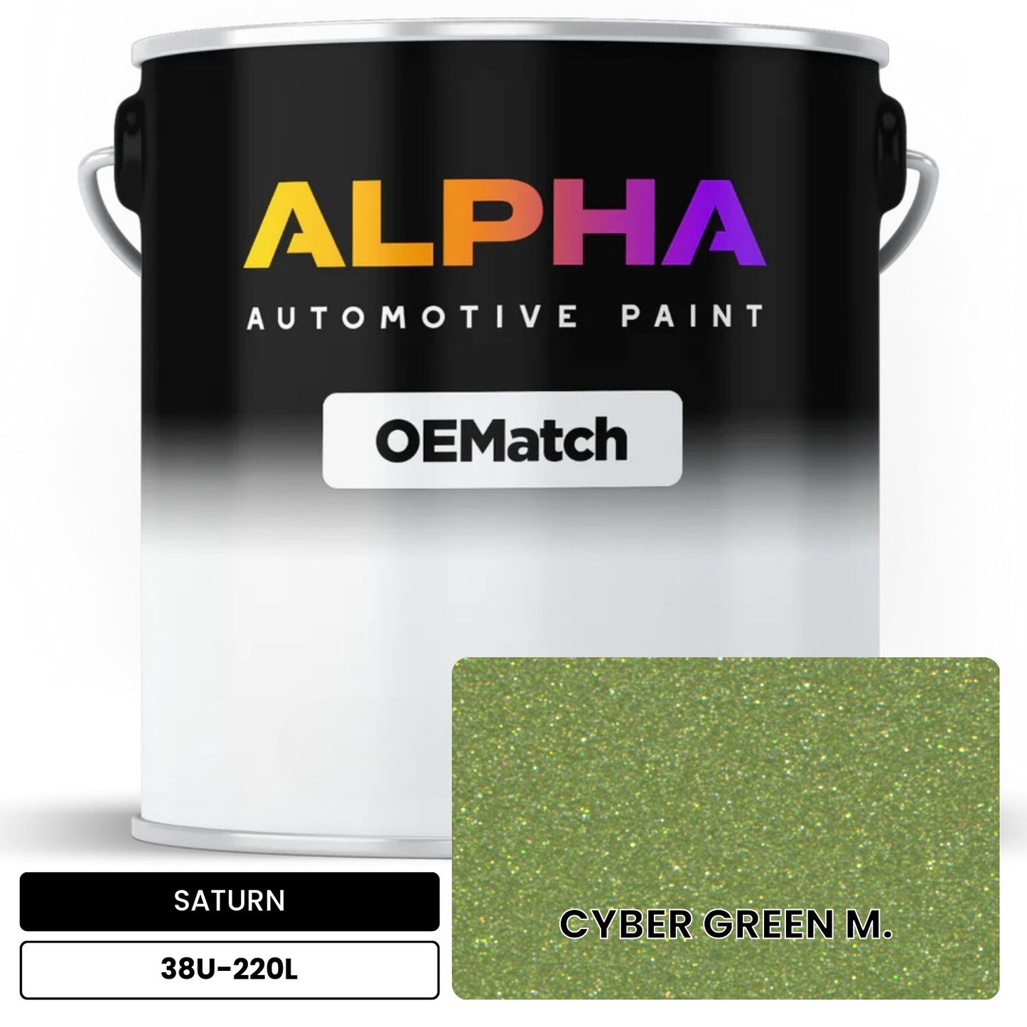 SATURN CYBER GREEN M. 38U-220L OEMatch Basecoat