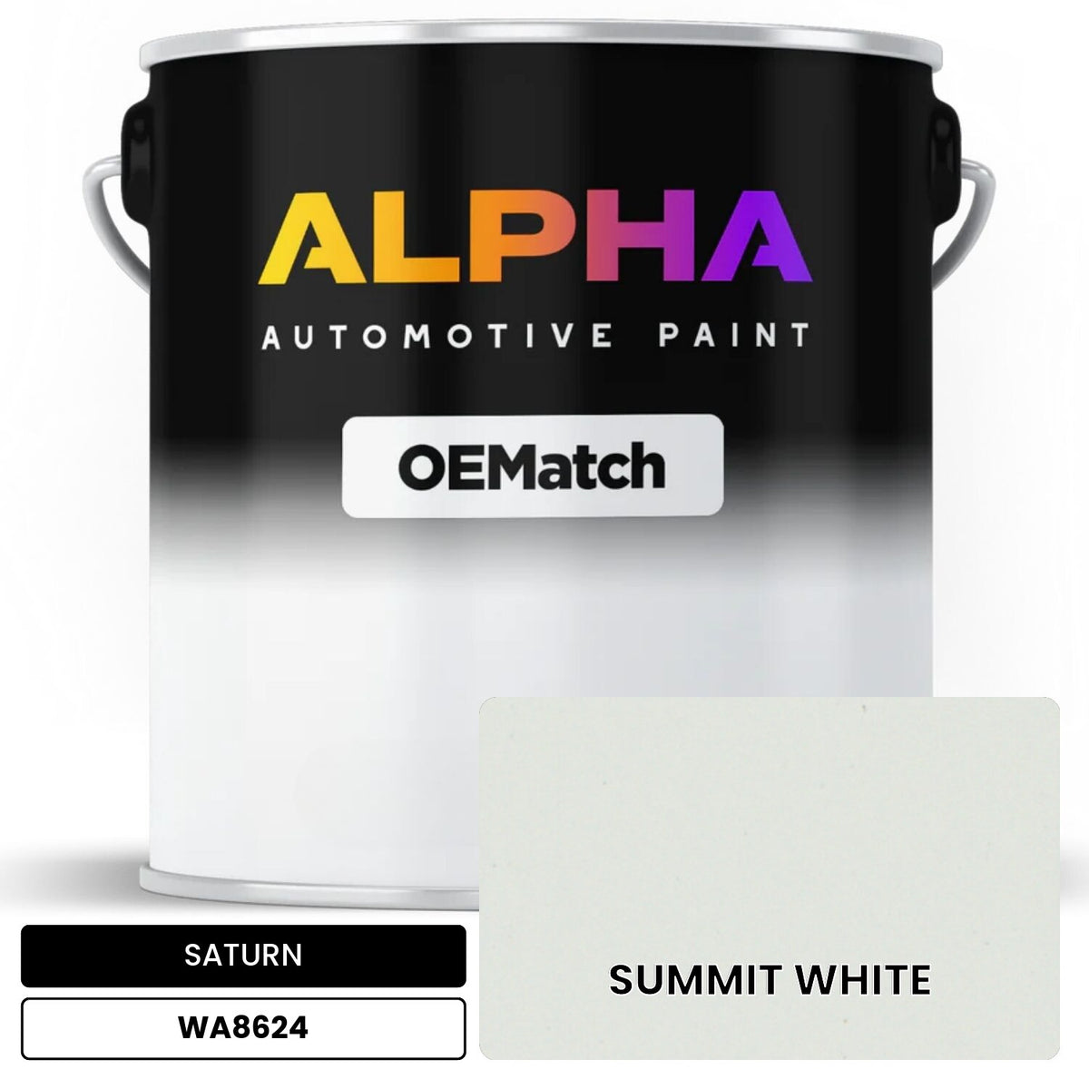 SATURN SUMMIT WHITE WA8624 OEMatch Basecoat