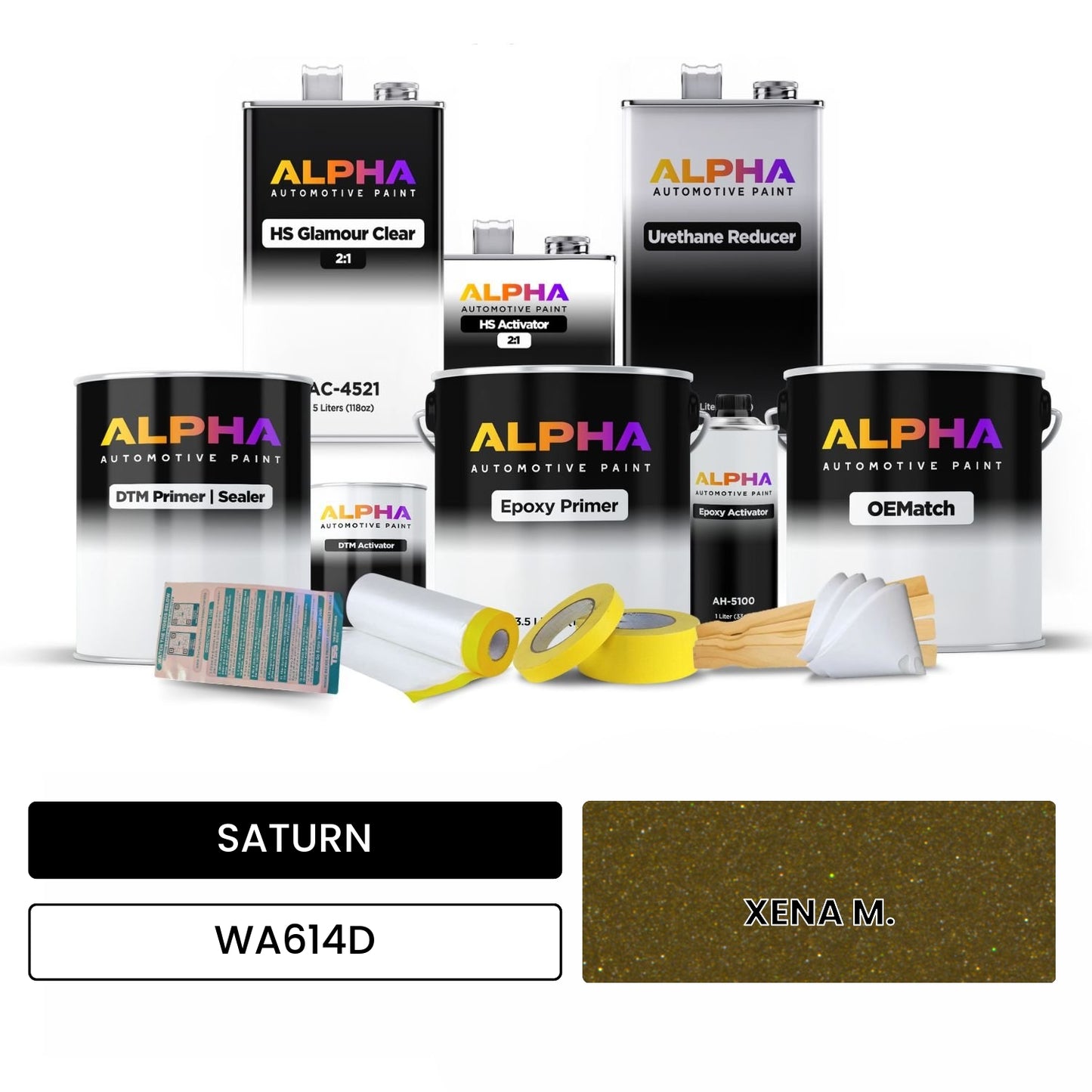 SATURN XENA M. WA614D OEMatch Vehicle Paint Kit