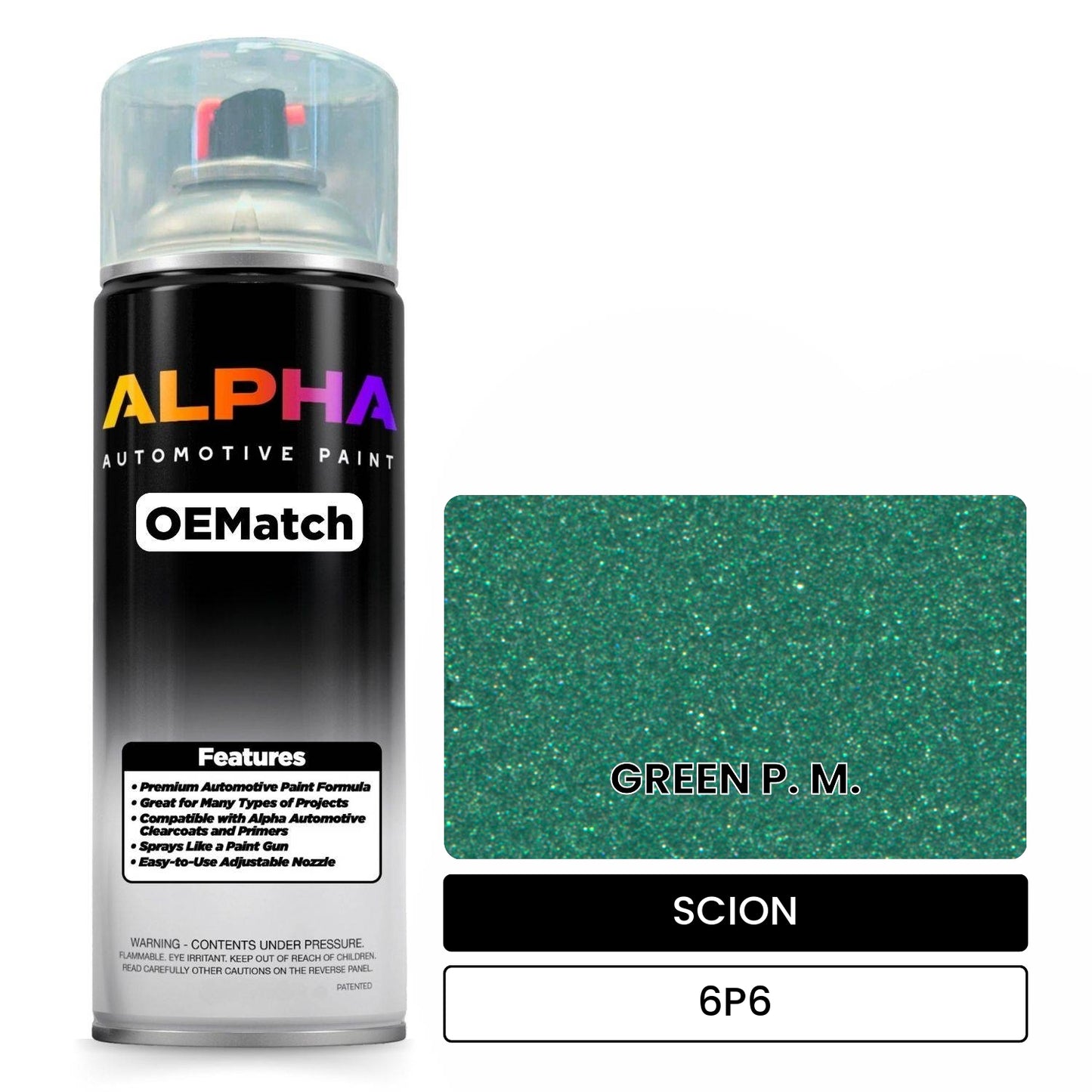 SCION GREEN P. M. 6P6 OEMatch Spraycan
