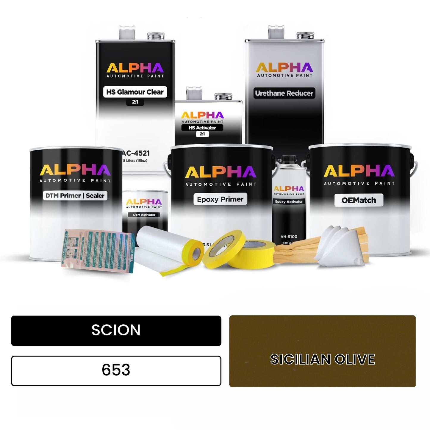 SCION SICILIAN OLIVE 653 OEMatch Vehicle Paint Kit