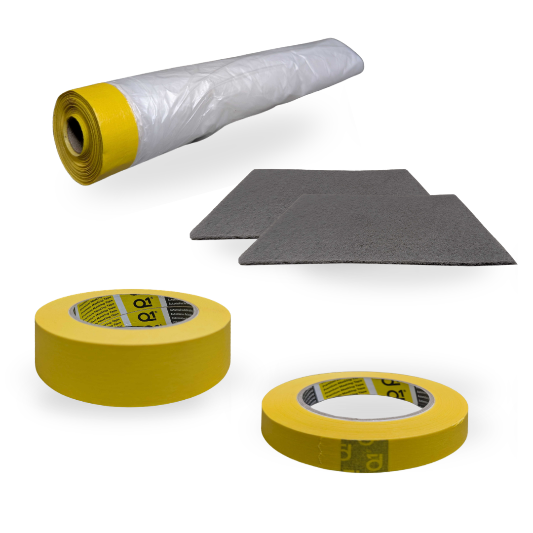 Scuff & Mask Kit for brake calipers - scuff pads, masking tape and drop film
