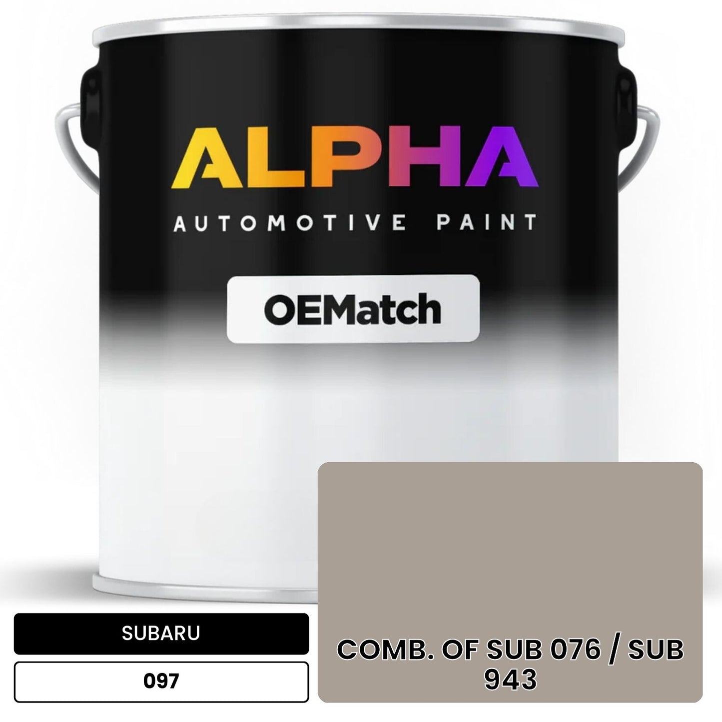 SUBARU COMB. OF SUB 076 / SUB 943 097 OEMatch Basecoat
