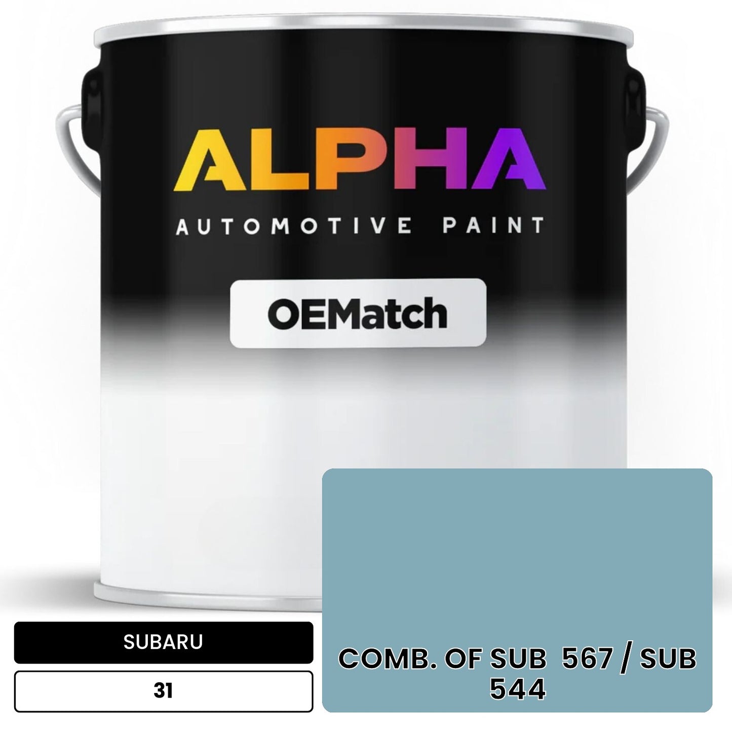 SUBARU COMB. OF SUB 567 / SUB 544 31 OEMatch Basecoat