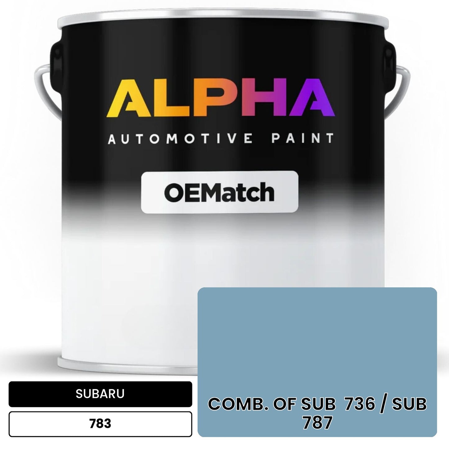 SUBARU COMB. OF SUB 736 / SUB 787 783 OEMatch Basecoat