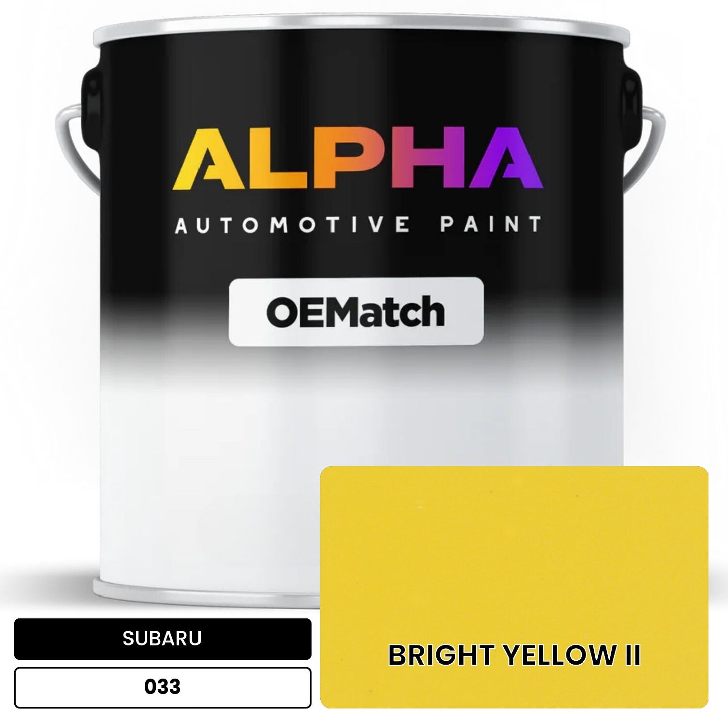 SUBARU BRIGHT YELLOW II 033 OEMatch Basecoat