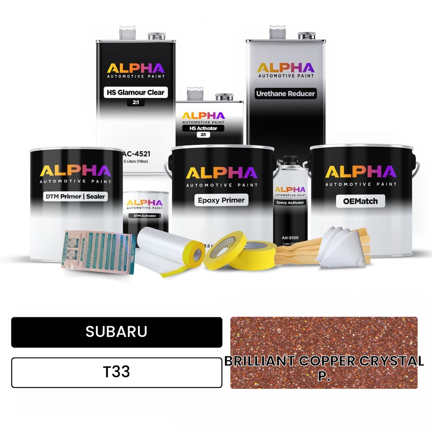 SUBARU BRILLIANT COPPER CRYSTAL P. T33 OEMatch Vehicle Paint Kit