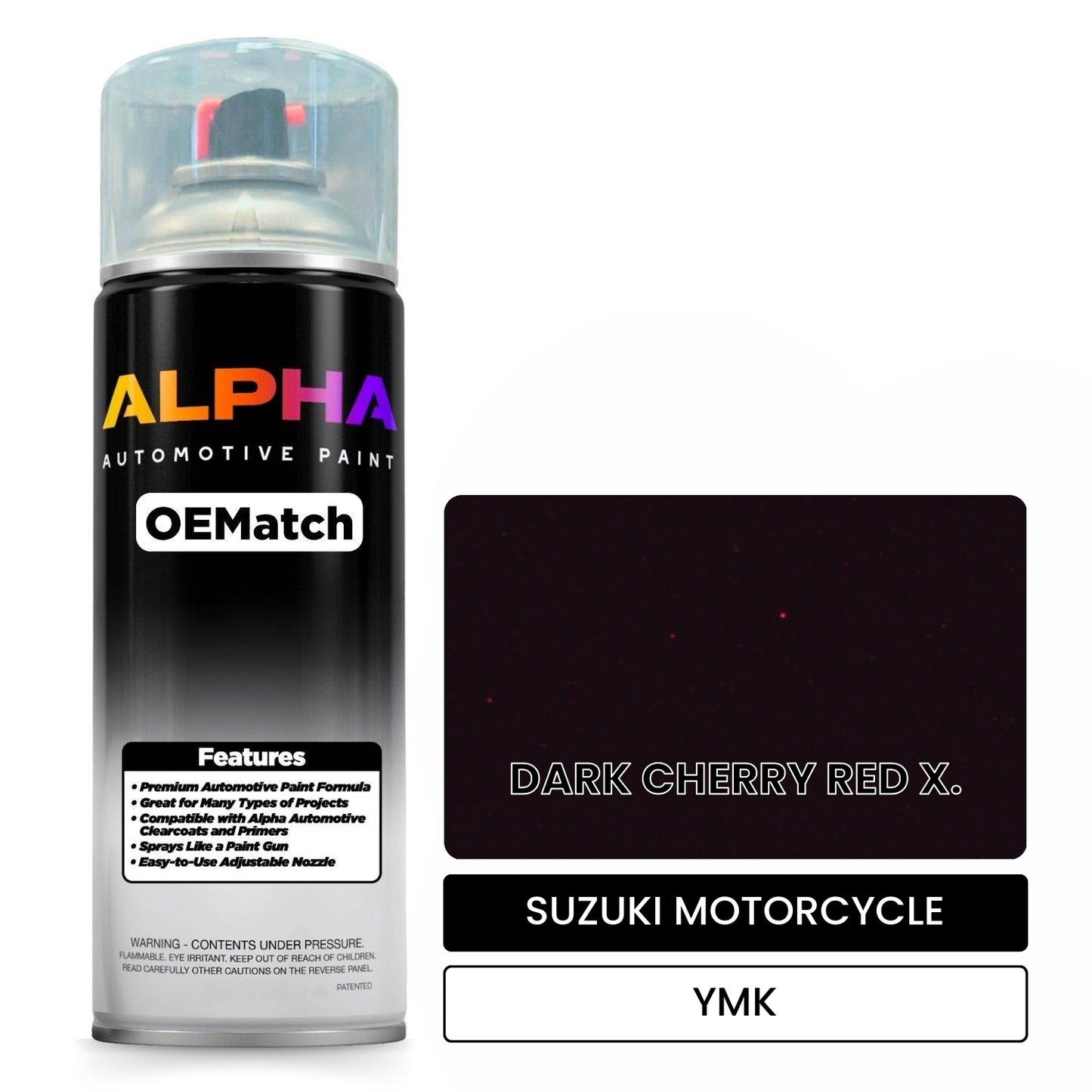 SUZUKI MOTORCYCLE DARK CHERRY RED X. YMK OEMatch Spraycan