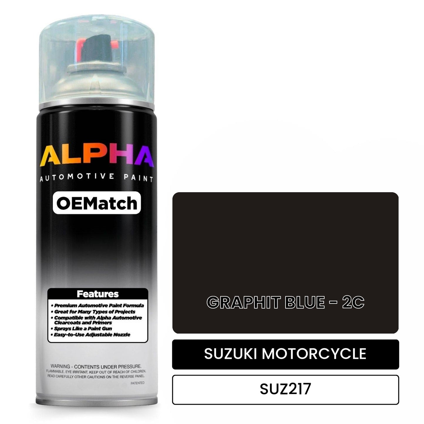 SUZUKI MOTORCYCLE GRAPHIT BLUE - 2C SUZ217 OEMatch Spraycan