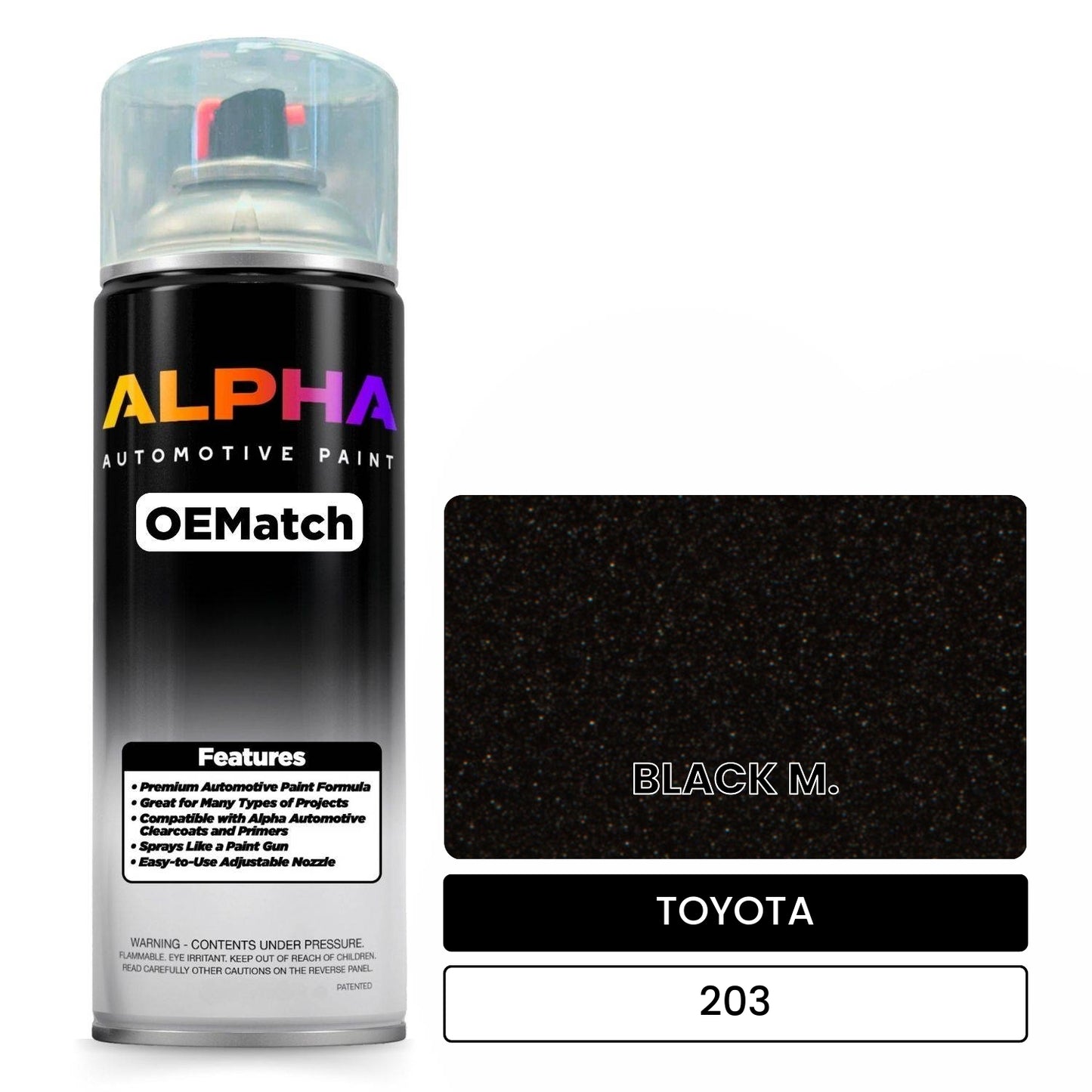 TOYOTA BLACK M. 203 OEMatch Spraycan