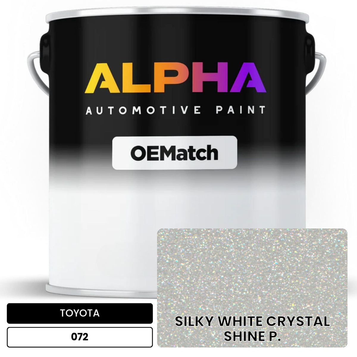 TOYOTA SILKY WHITE CRYSTAL SHINE P. 072 OEMatch Basecoat