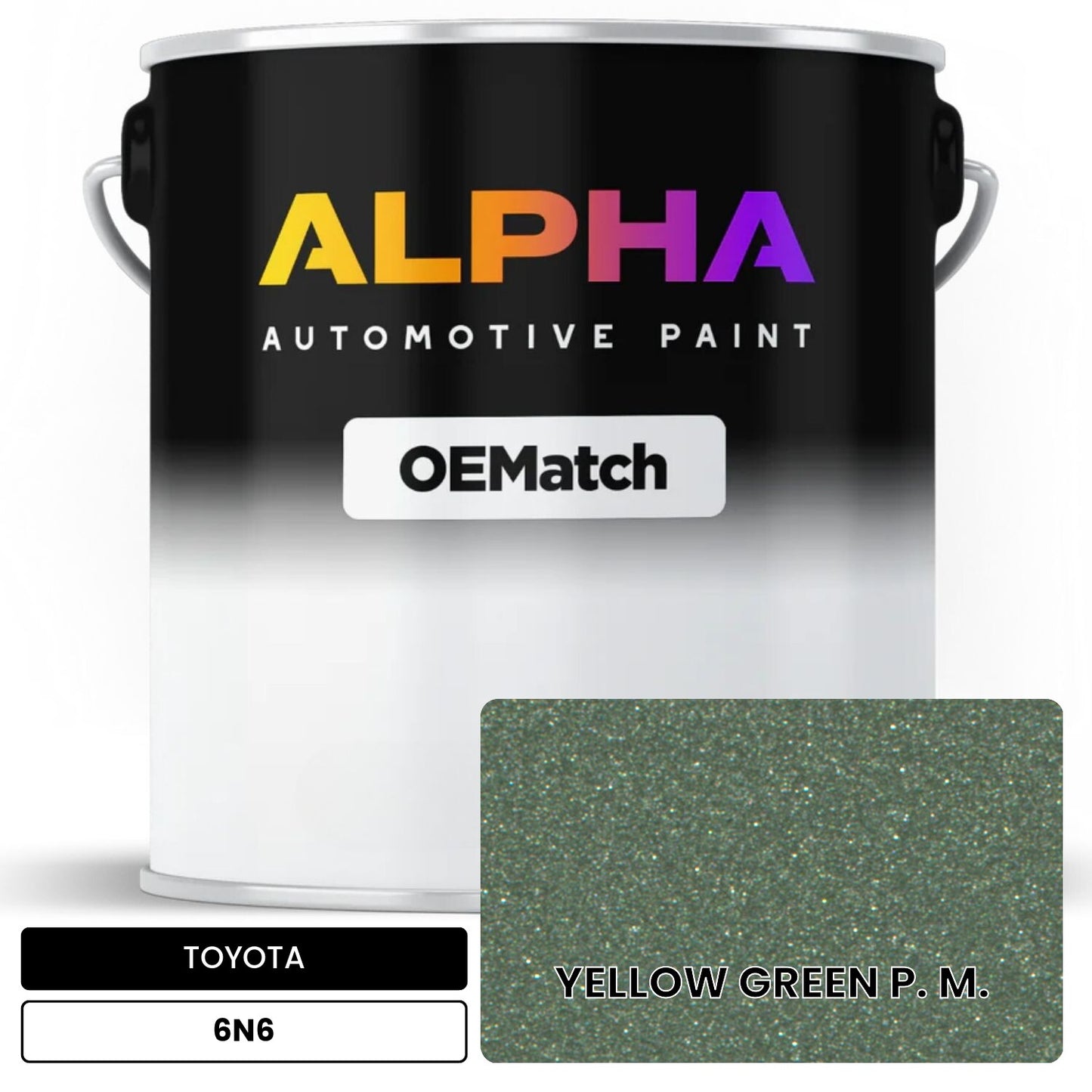 TOYOTA YELLOW GREEN P. M. 6N6 OEMatch Basecoat