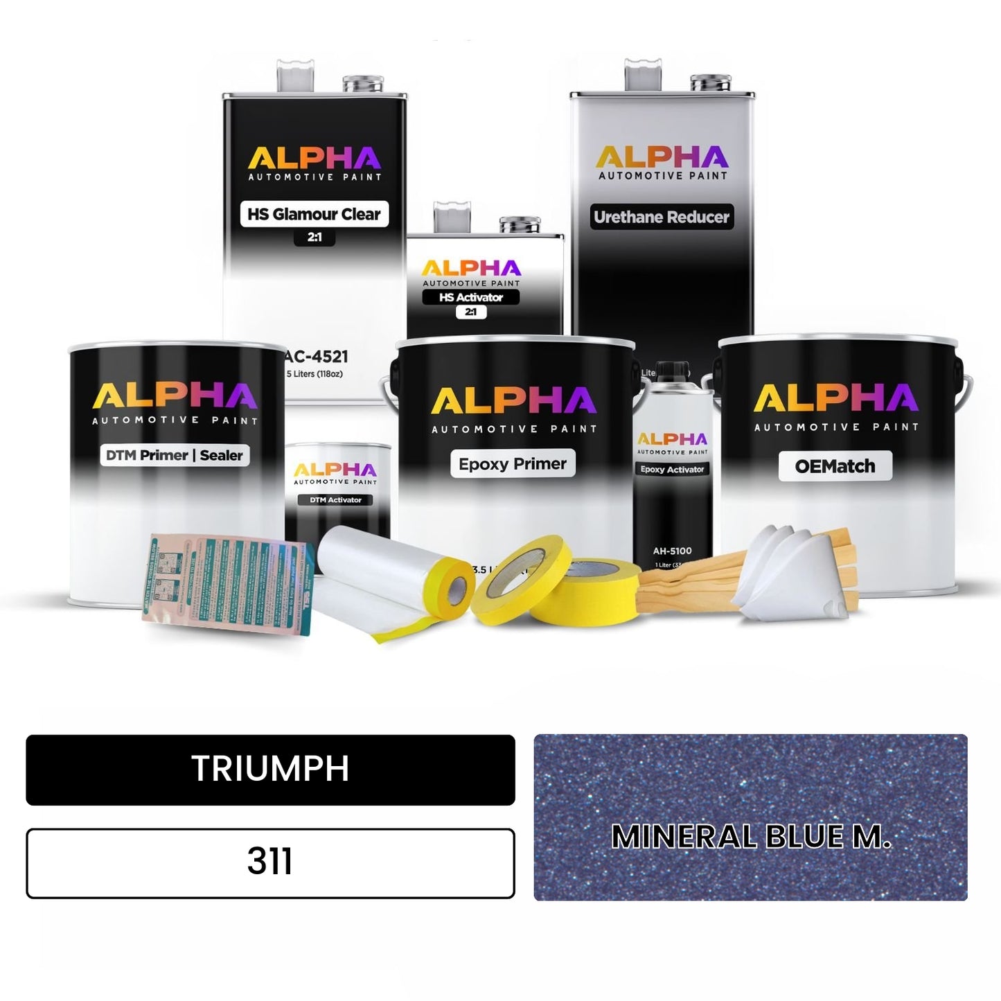 TRIUMPH MINERAL BLUE M. 311 OEMatch Vehicle Paint Kit