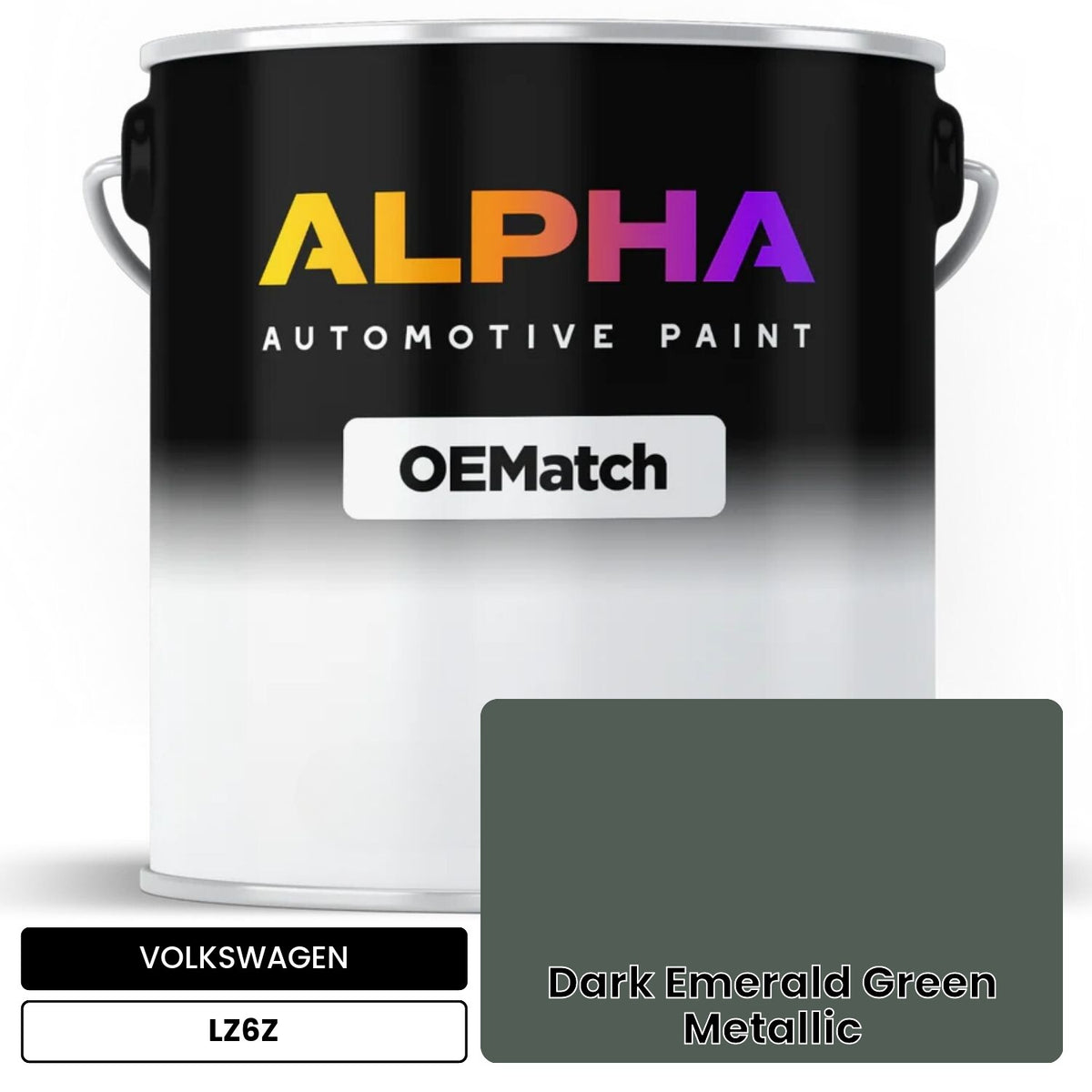 VOLKSWAGEN Dark Emerald Green Metallic LZ6Z OEMatch Basecoat