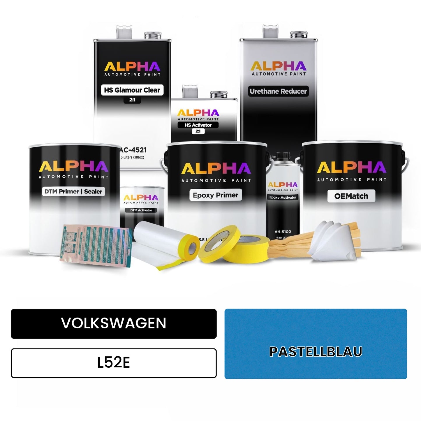 VOLKSWAGEN Pastel Blue L52E OEMatch Vehicle Paint Kit
