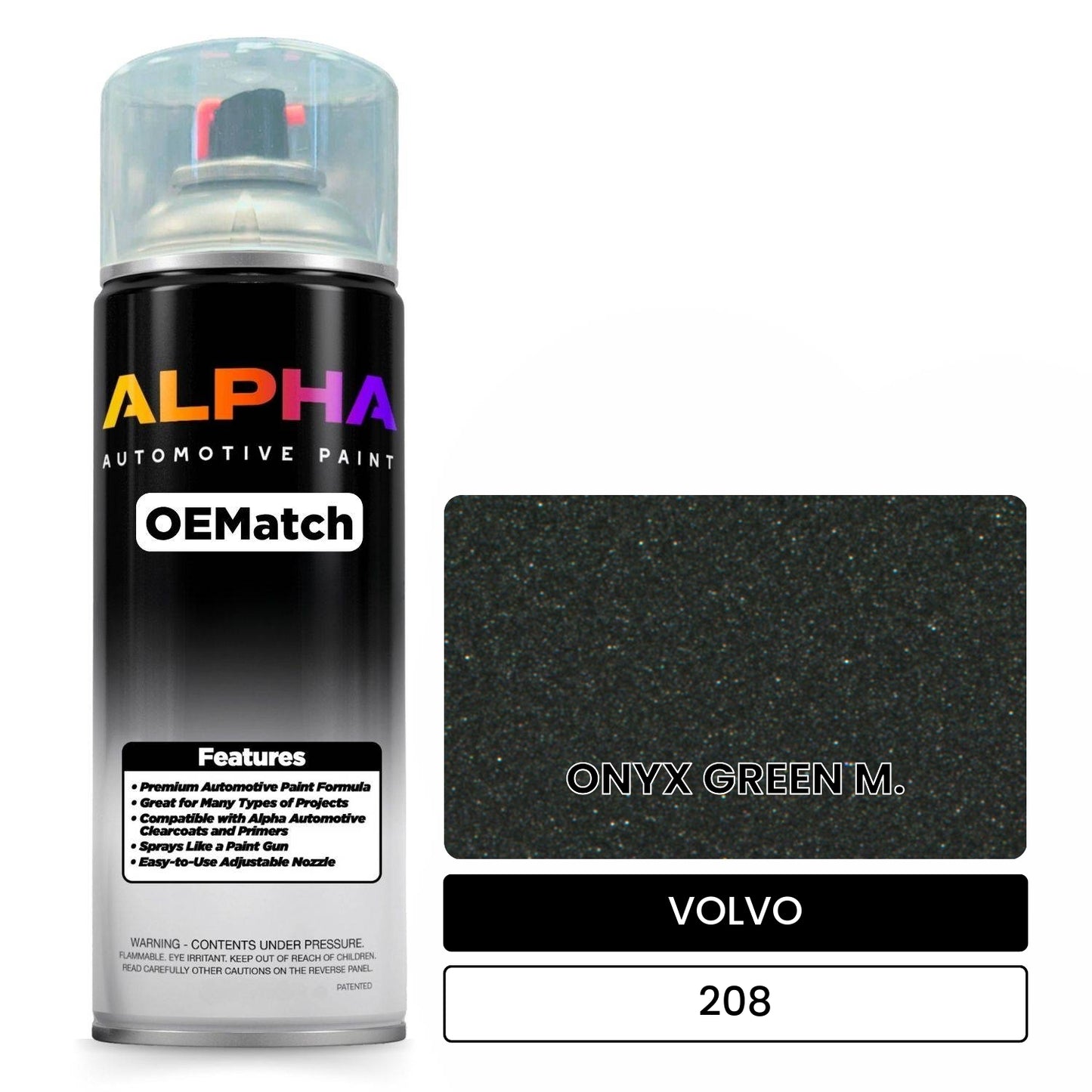 VOLVO ONYX GREEN M. 208 OEMatch Spraycan
