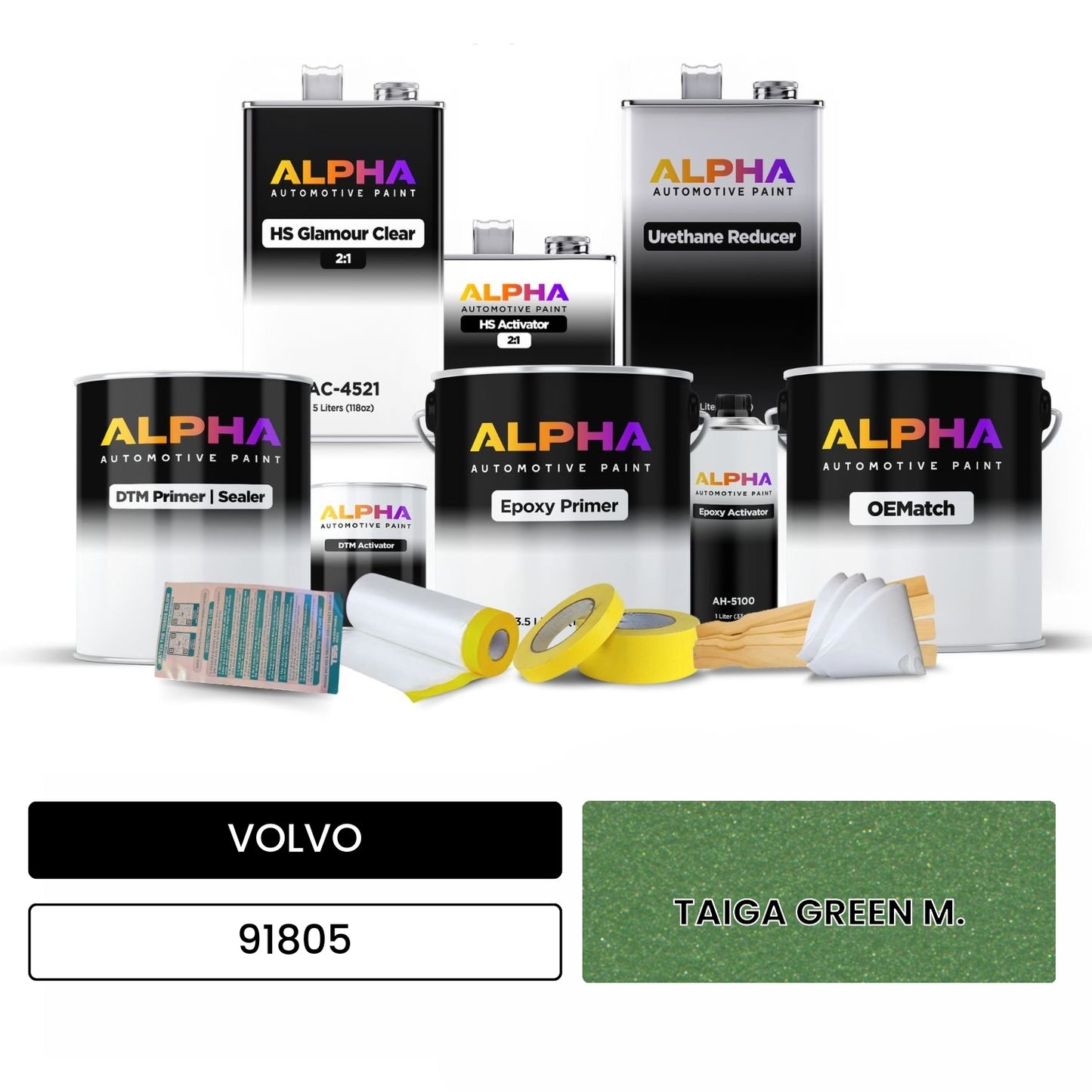 VOLVO TAIGA GREEN M. 91805 OEMatch Vehicle Paint Kit