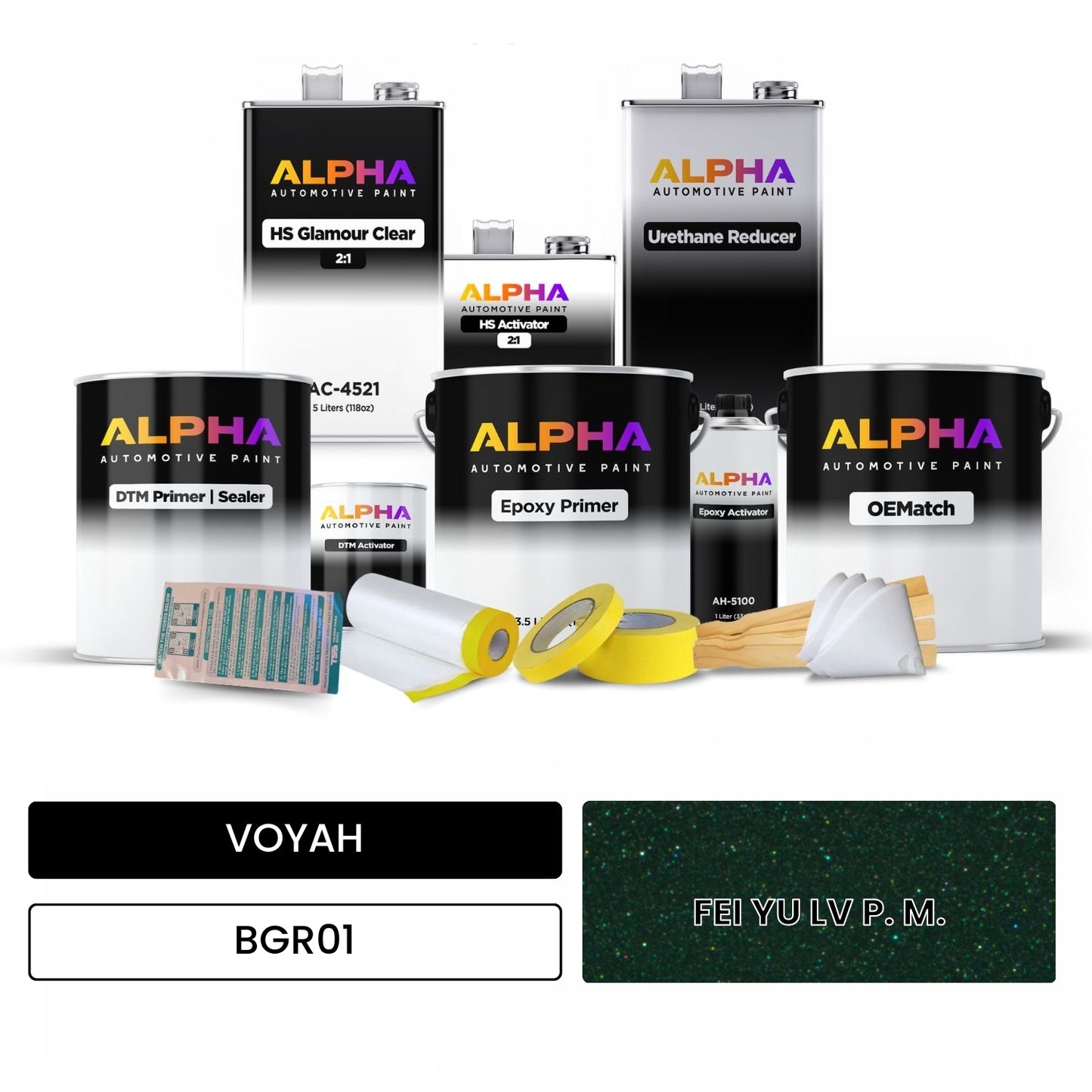 VOYAH FEI YU LV P. M. BGR01 OEMatch Vehicle Paint Kit