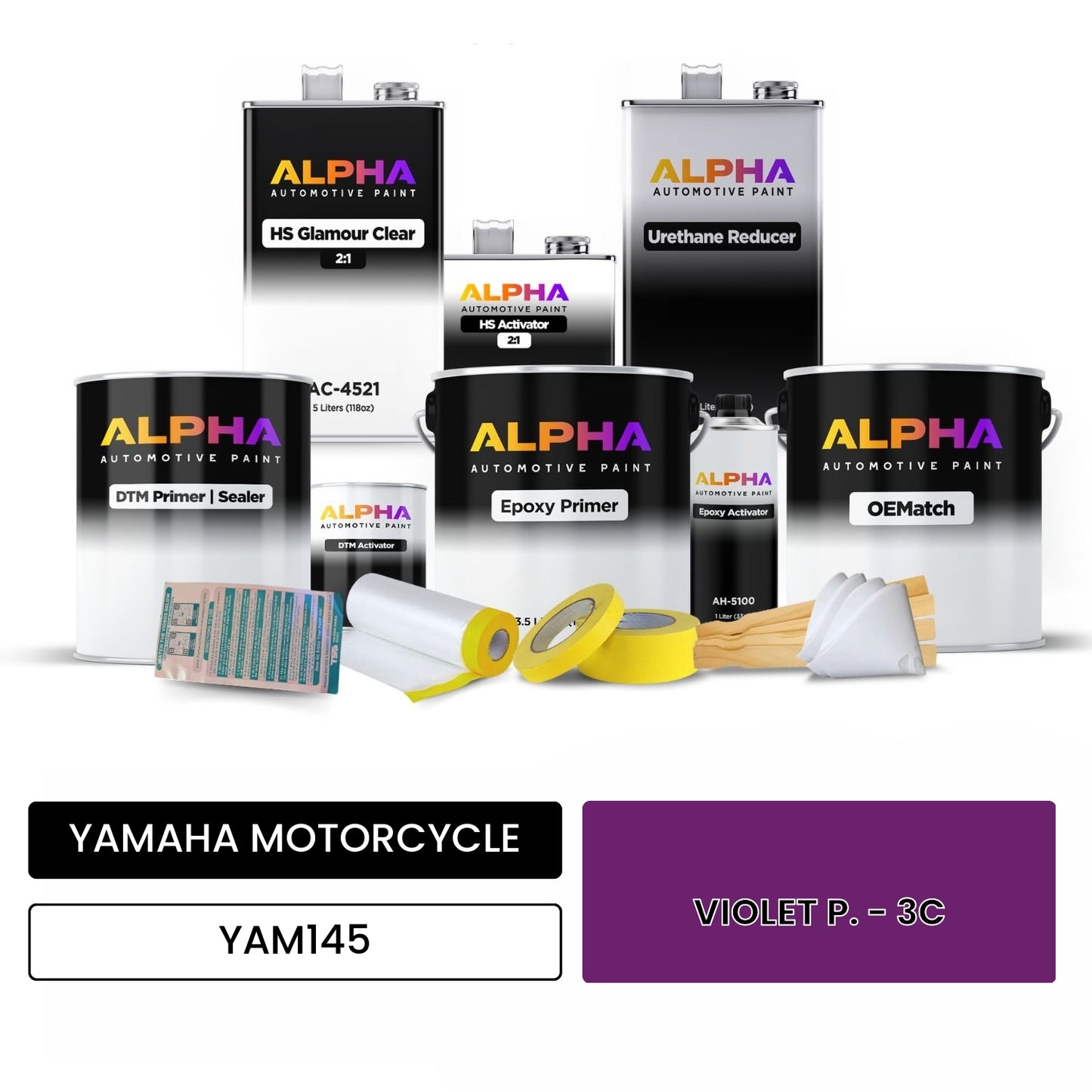 YAMAHA MOTORCYCLE VIOLET P. - 3C YAM145 OEMatch Vehicle Paint Kit