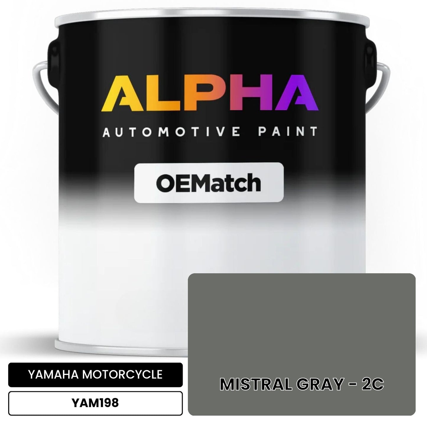YAMAHA MOTORCYCLE MISTRAL GRAY - 2C YAM198 OEMatch Basecoat