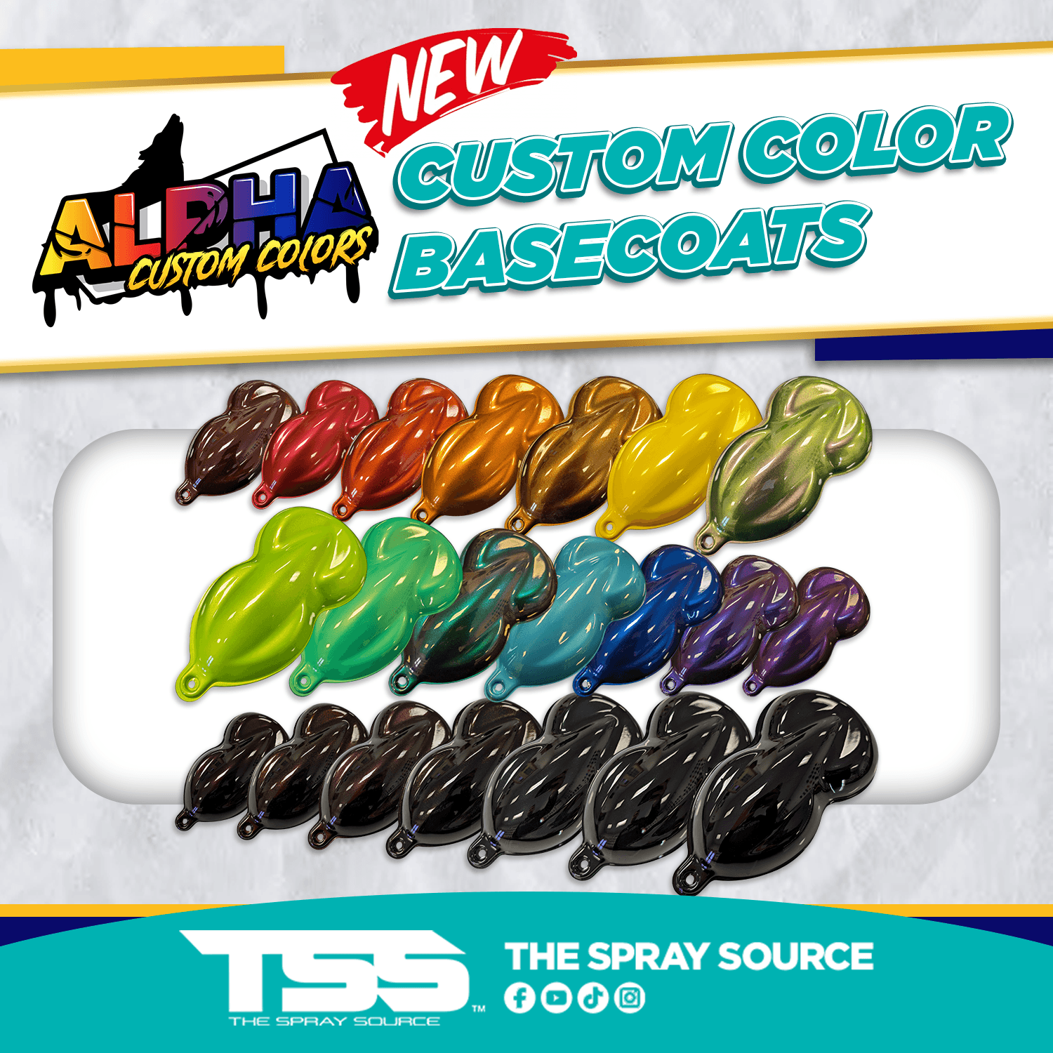 New Alpha Custom Color Painted Samples - The Spray Source