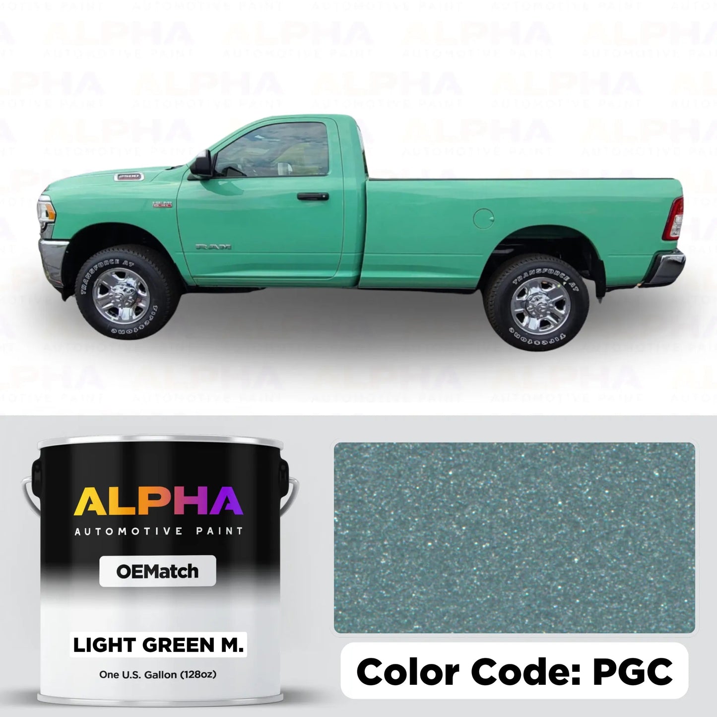 Dodge Light Green Metallic PGC | OEMatch Basecoat