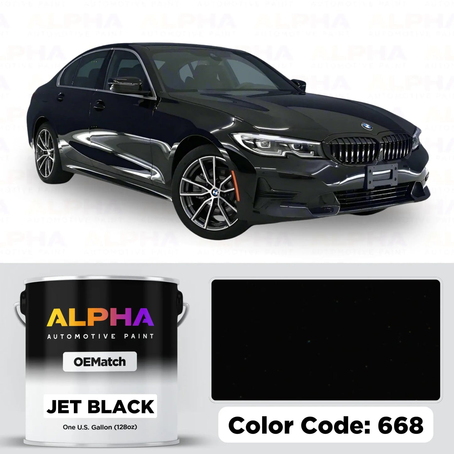 BMW Jet Black 668 | OEMatch Basecoat