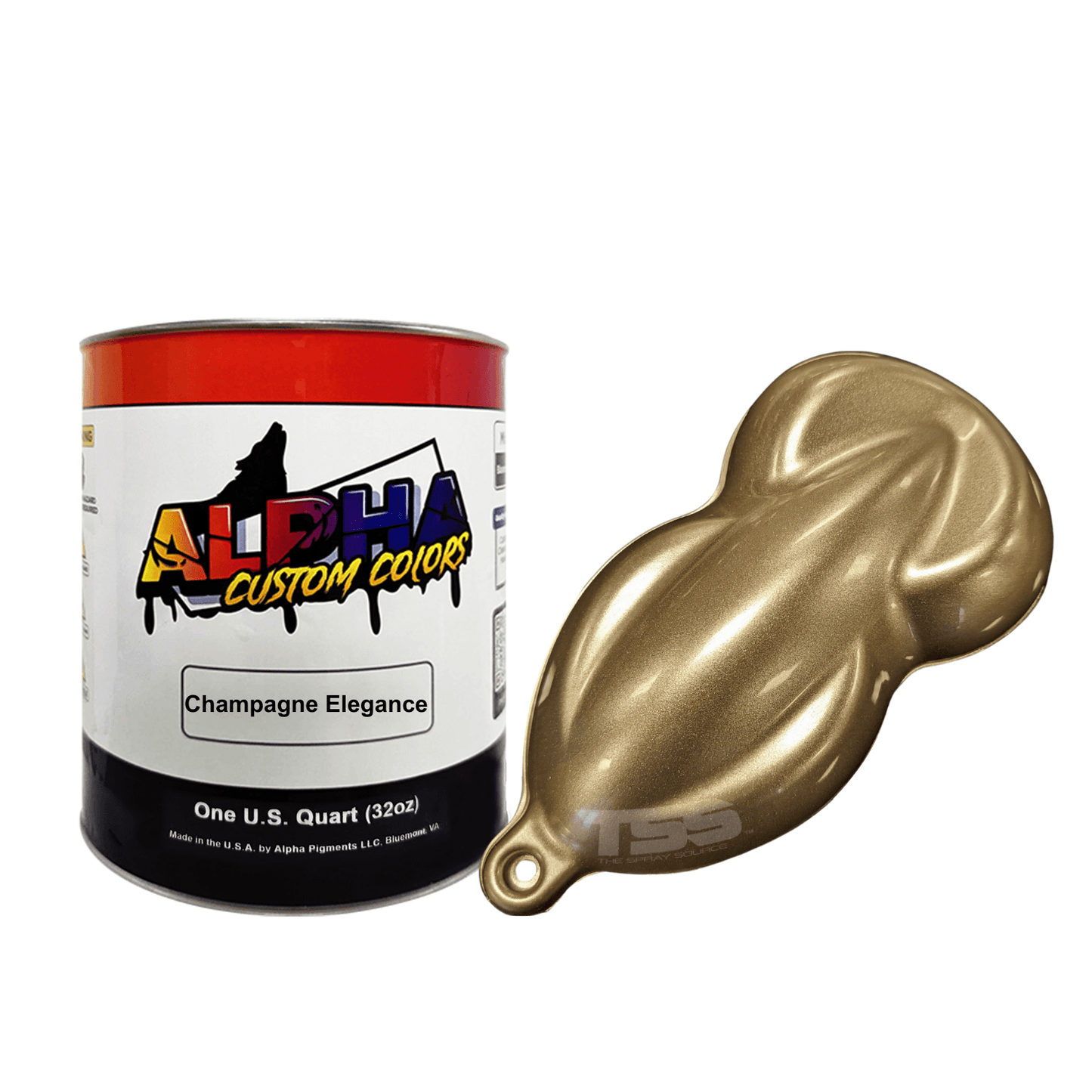 Champagne Elegance Paint Basecoat - The Spray Source - Alpha Pigments