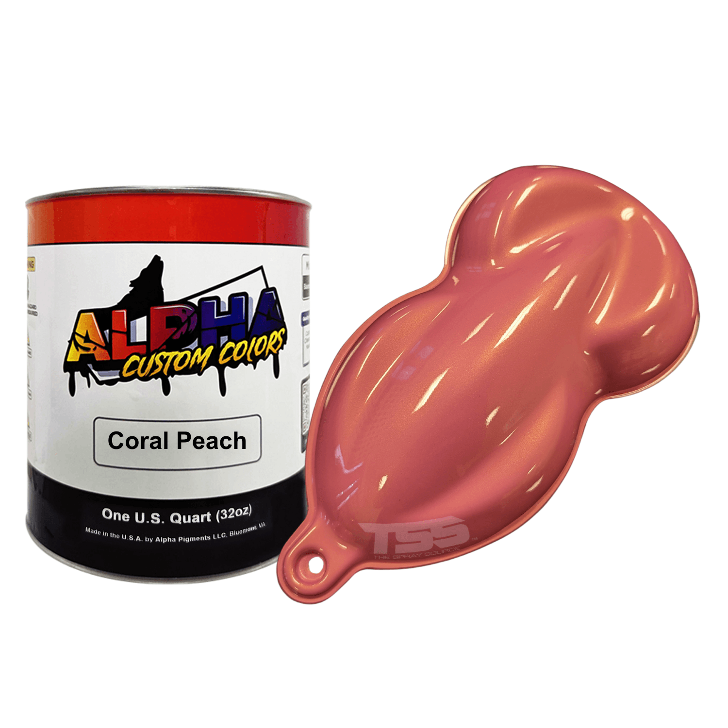 Coral Peach Paint Basecoat - The Spray Source - Alpha Pigments