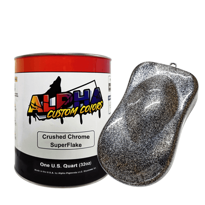 Crushed Chrome SuperFlake Paint Basecoat Midcoat - The Spray Source - Alpha Pigments