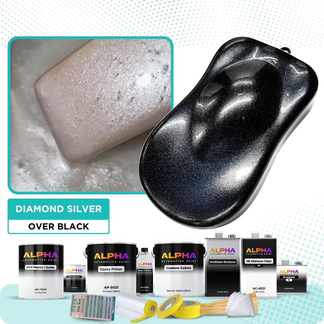 Diamond Silver Vehicle Paint Kit