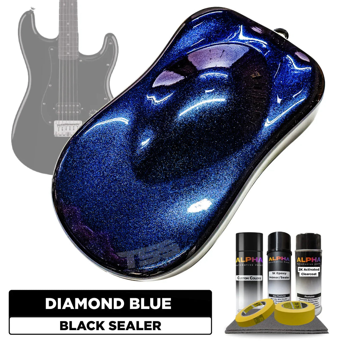 Diamond Blue Guitar Paint Kit