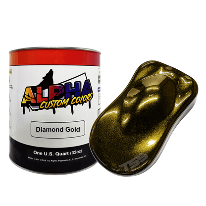 Diamond Gold Paint Basecoat Midcoat - The Spray Source - Alpha Pigments