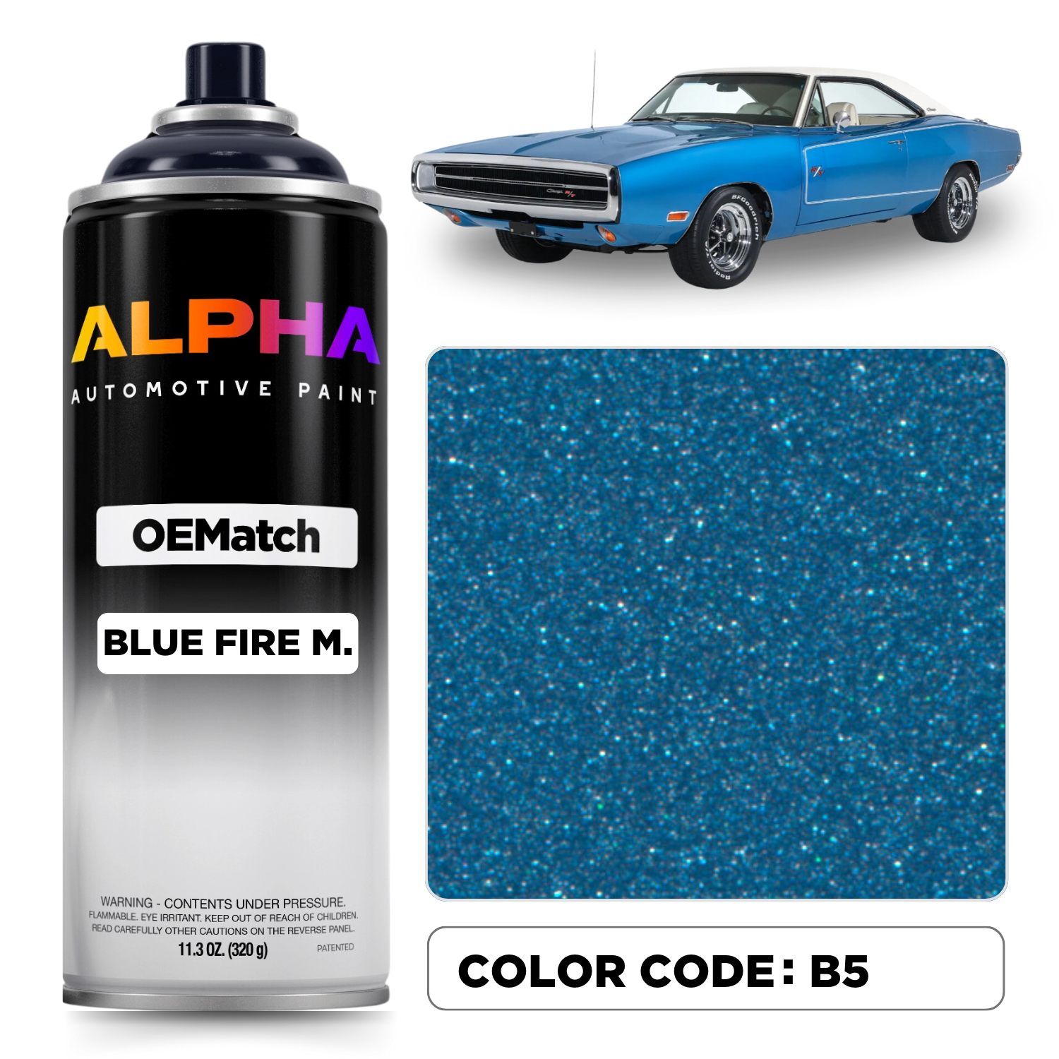 Dodge Blue Fire Metallic B5 | OEMatch Spray Can – TSS Professionals