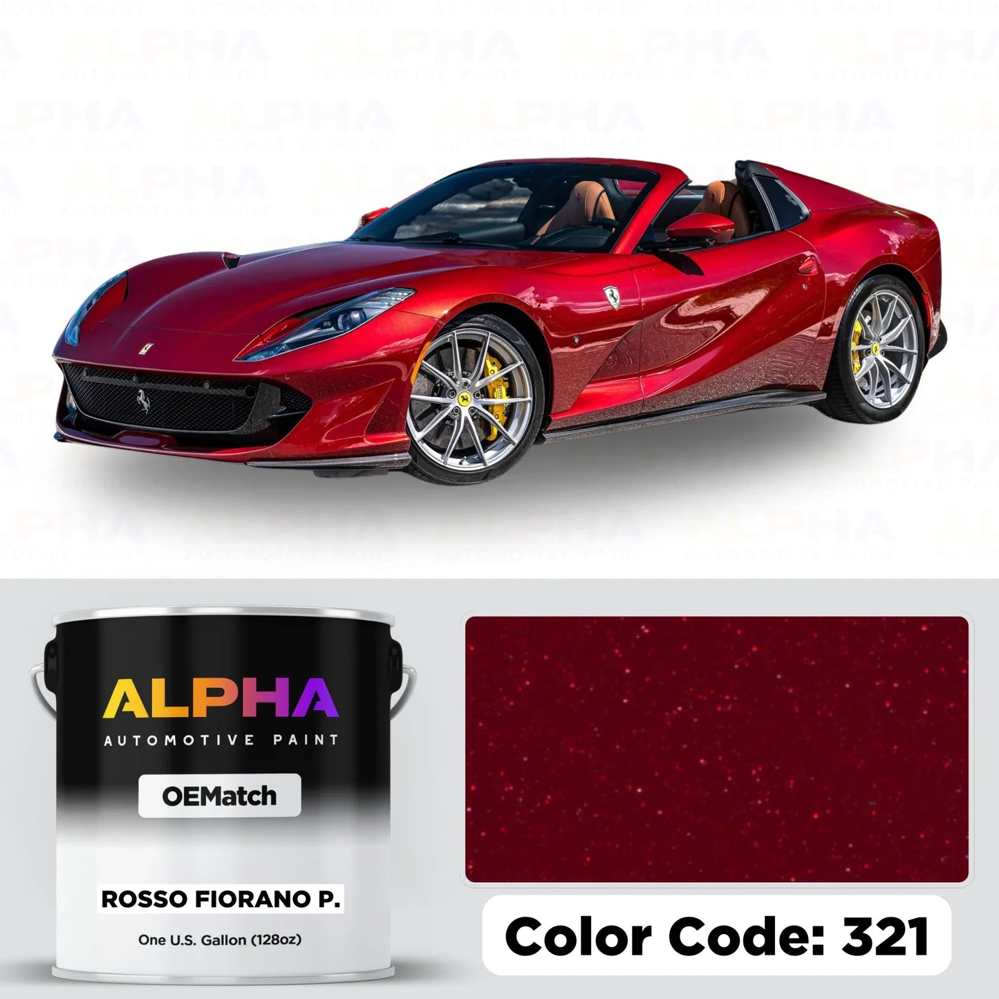 Ferrari Rosso Fiorano 321 | OEMatch Basecoat