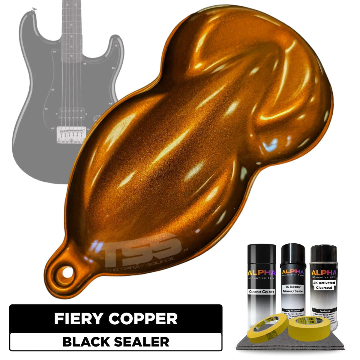 Fiery Copper Pearl Guitar Paint Kit
