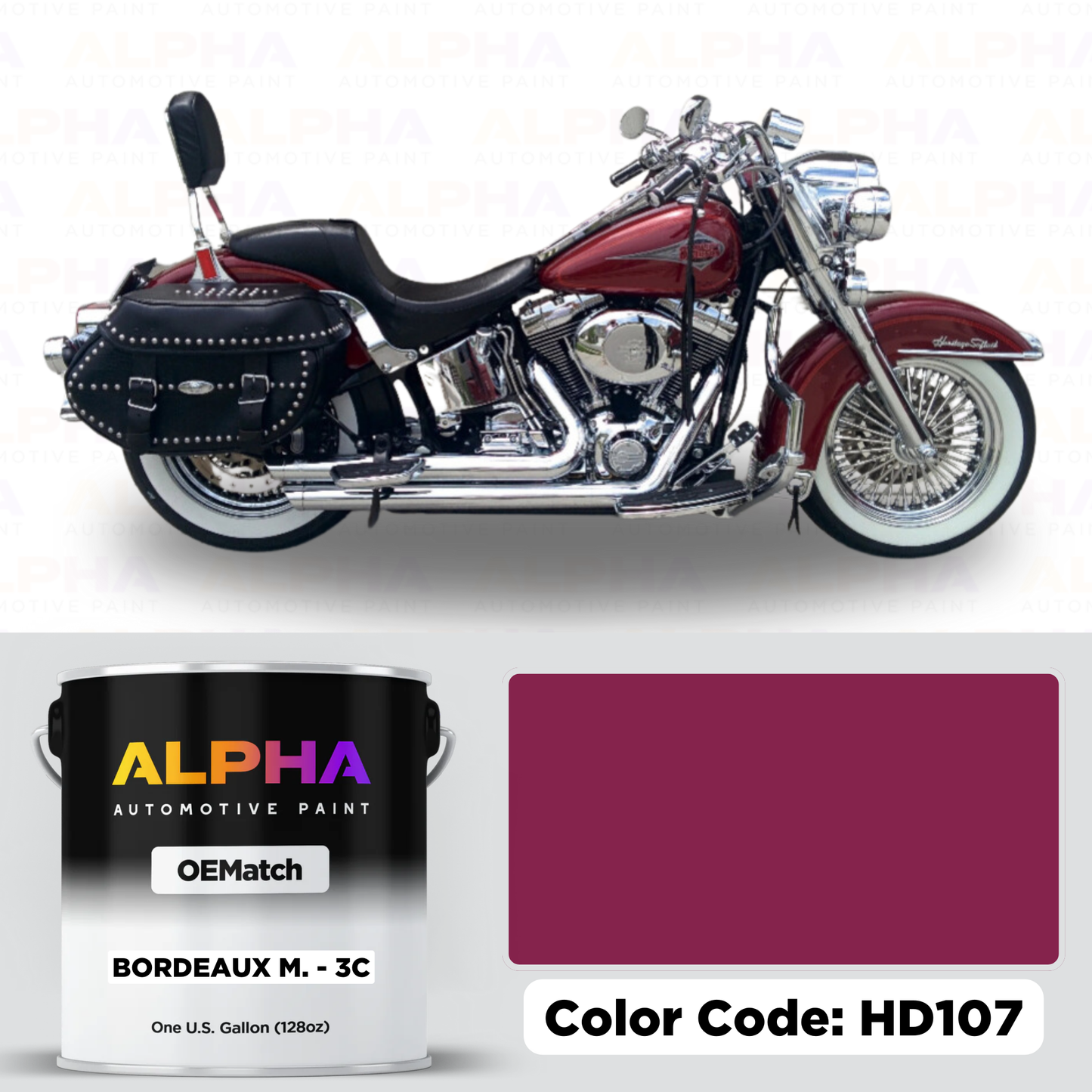 Harley-Davidson Bordeaux Metallic 3C HD107 | OEMatch Basecoat