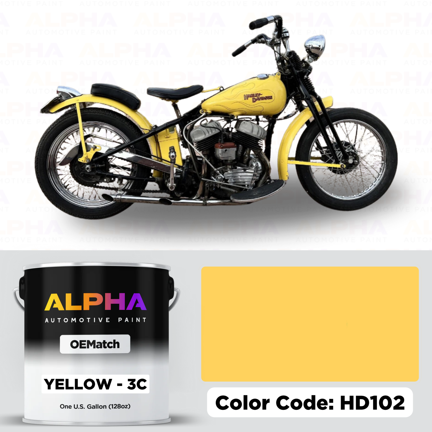 Harley-Davidson Yellow 3C HD102 | OEMatch Basecoat