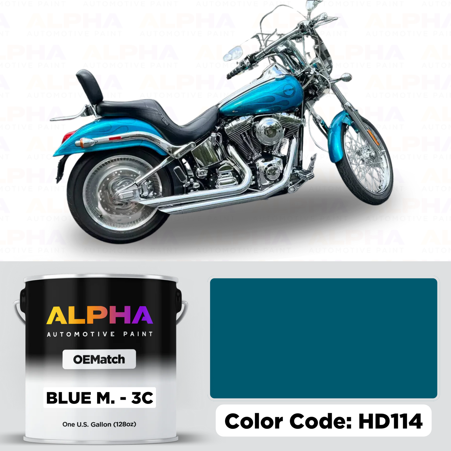 Harley-Davidson Blue Metallic 3C HD114 | OEMatch Basecoat