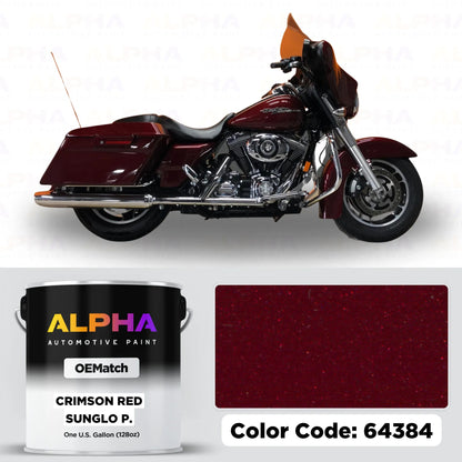 Harley-Davidson Crimson Red Sunglo P. 64384 | OEMatch Basecoat