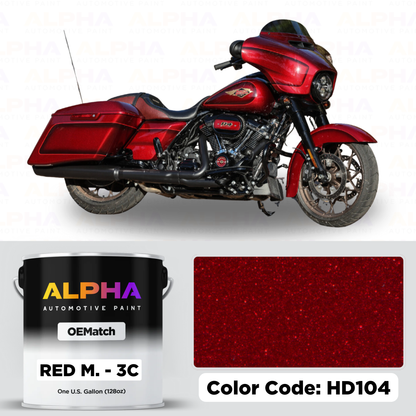 Harley-Davidson Red Metallic 3C HD104 | OEMatch Basecoat