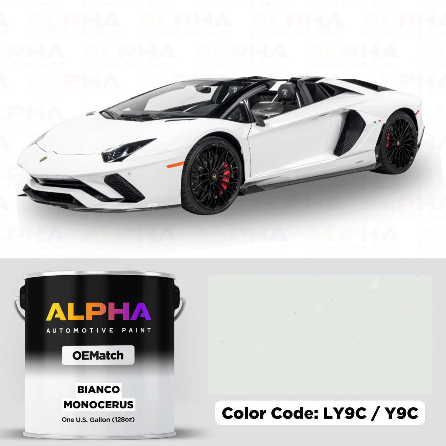 Lamborghini Bianco Monocerus LY9C | OEMatch Basecoat