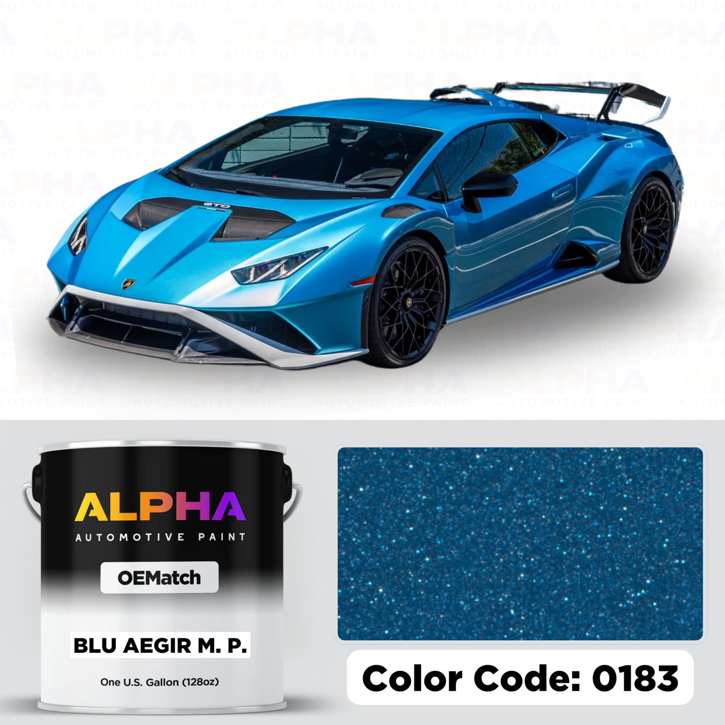 Lamborghini Blu Aegir 0183 | OEMatch Basecoat