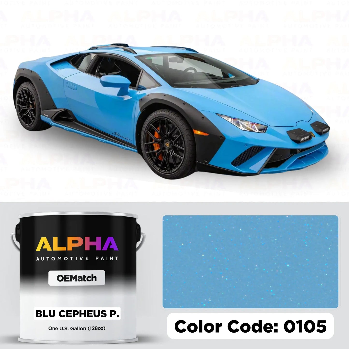 Lamborghini Blu Cepheus 0105 | OEMatch Basecoat