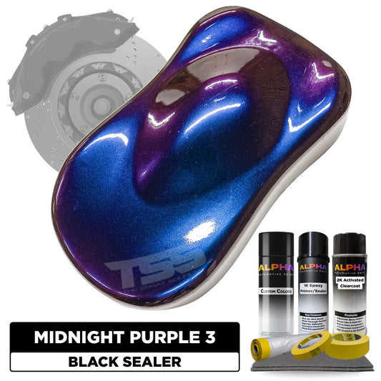 Midnight Purple 3 Alpha Custom Color Brake Caliper Paint Kit
