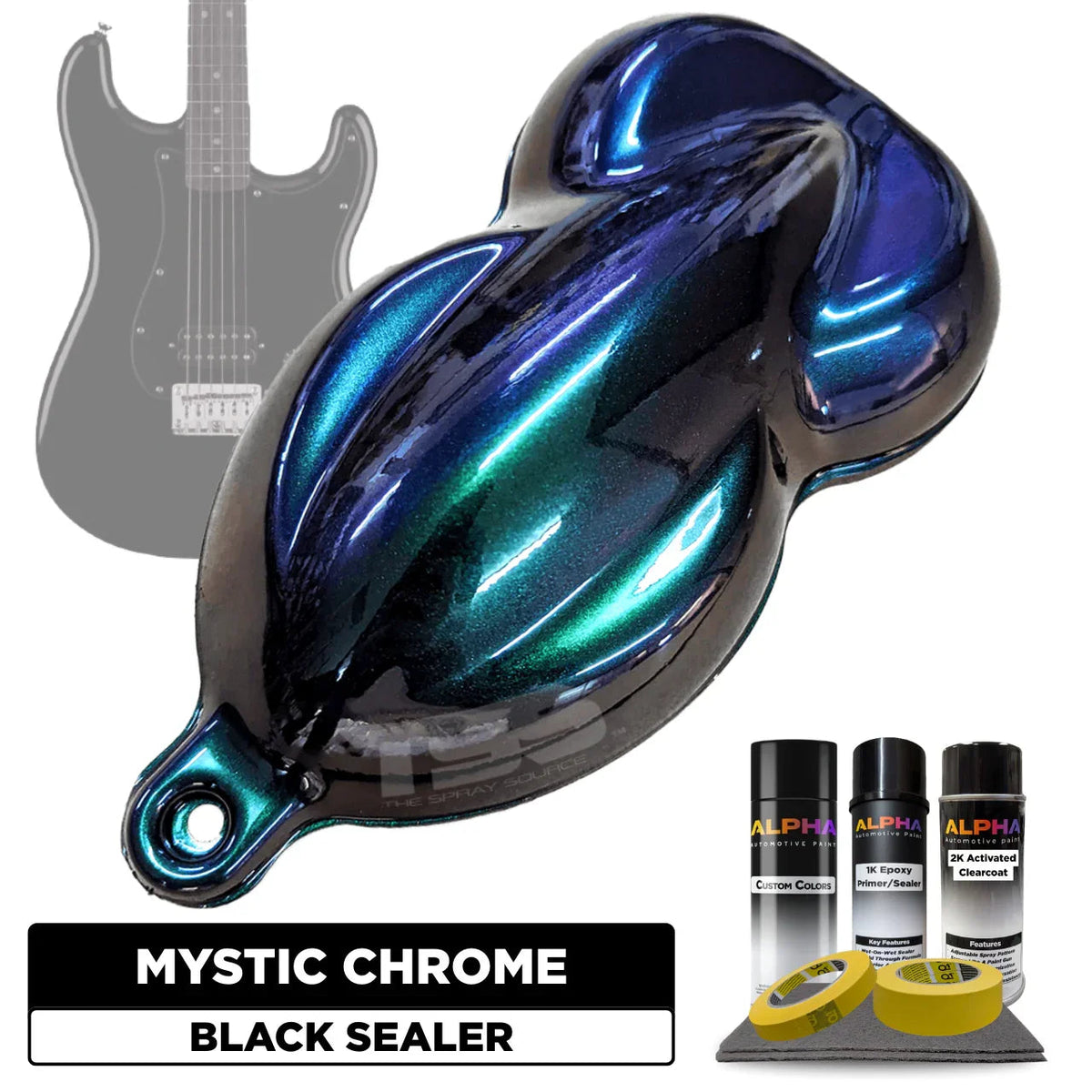 Mystic Chrome Alpha Custom Color Guitar Paint Kit