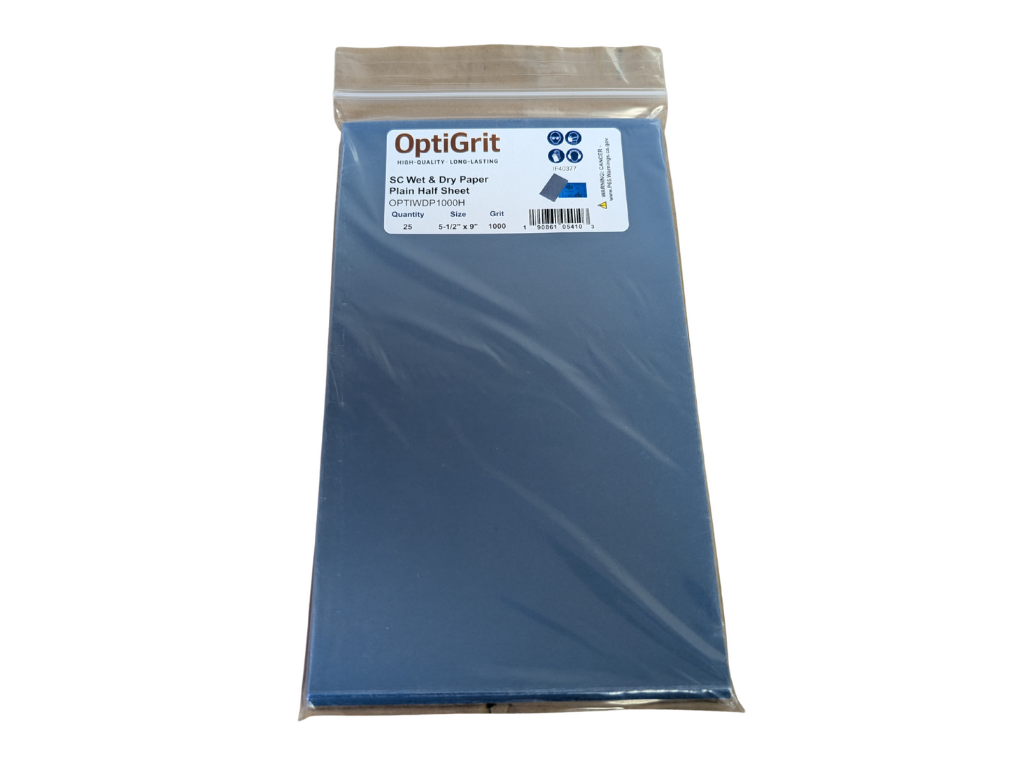 OptiGrit WetDry P1000 5-1/2" x 9" Waterproof Sanding Sheets –  (25/pk)