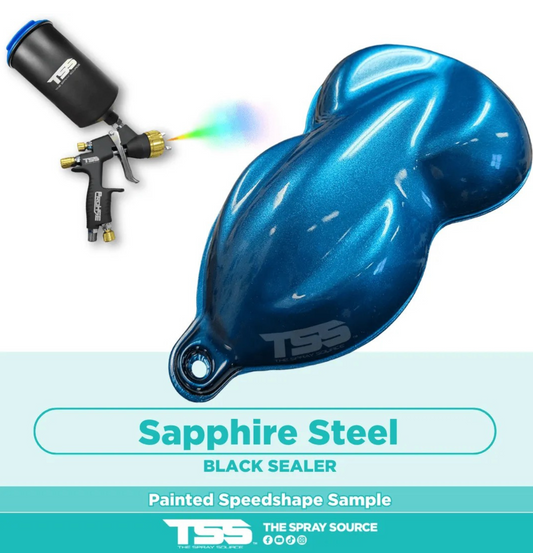 Sapphire Steel Painted Sample (Black Ground Coat)