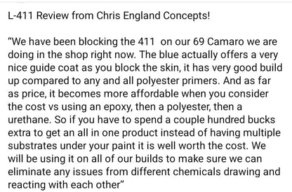 High Build DTM Epoxy Primer L411 | Linear Blocking Tools